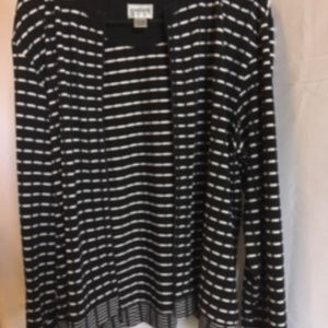 Chico's Travelor's Striped Stretch Cardigan Sz XL